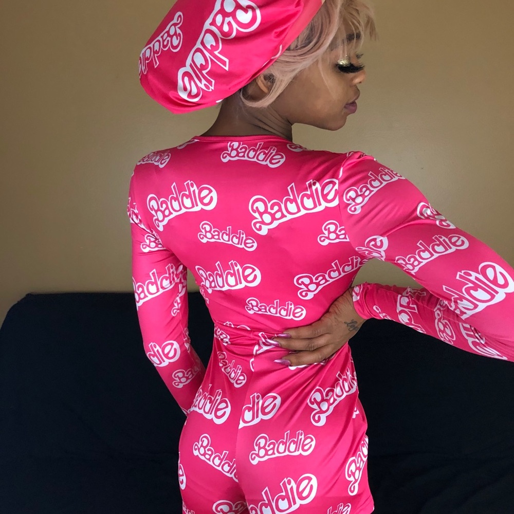 Baddie Onesie and Bonnet Set
